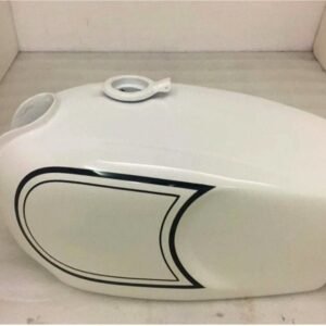 Norton Commando Roadster 850 Fuel Petrol Tank Steel Black & White Painted + Cap
