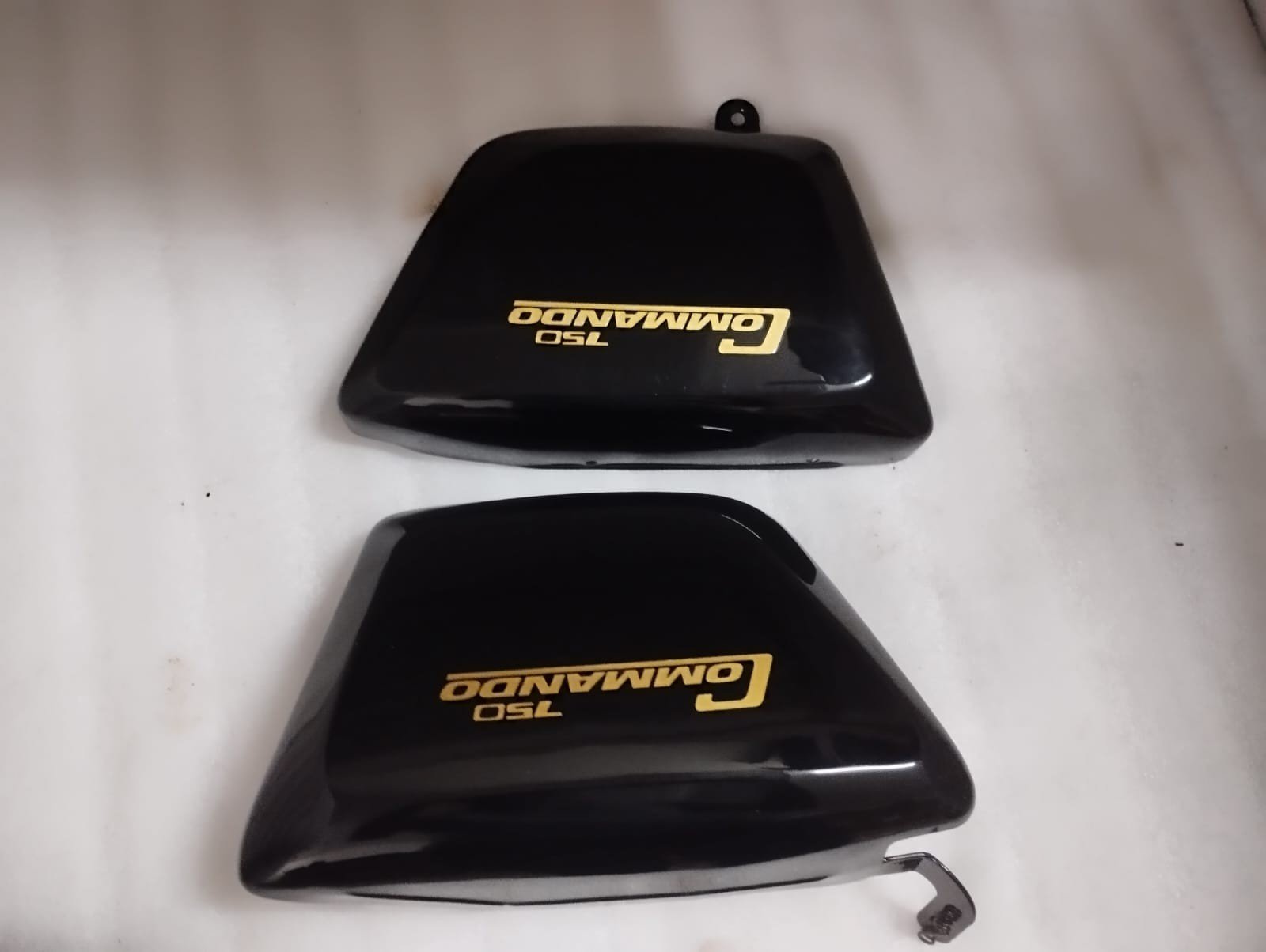 Norton Commando Interstate Toolbox & Oil Tank Side Panel Steel Black Painted