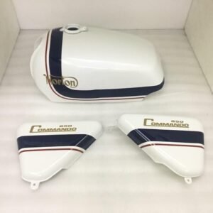 Norton Commando Roadster 850 Fuel Petrol Tank Steel White Painted + Cap (Copy)