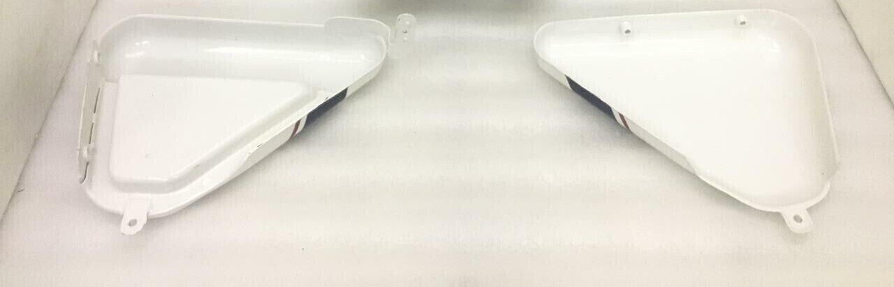 Norton Commando Roadster 850 Side Panels Steel White Painted - Image 2
