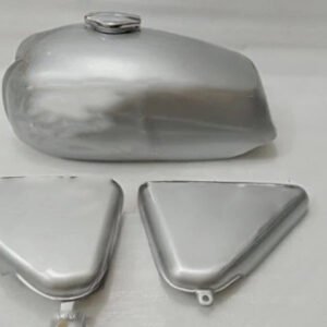 Norton Commando Roadster 850 Fuel Petrol Tank + Side Panels Steel Full Silver + Cap
