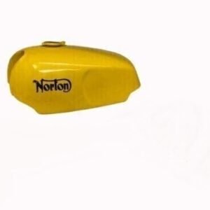 Norton Commando Roadster 850 Fuel Petrol Tank Steel Full Yellow Painted With Logo + Cap