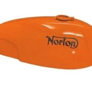 Norton Commando Fastback Fuel Petrol Gas Tank Steel Orange Painted With Cap