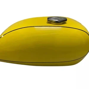 Norton Commando Interstate Fuel Petrol Gas Tank Steel Yellow Painted With Cap