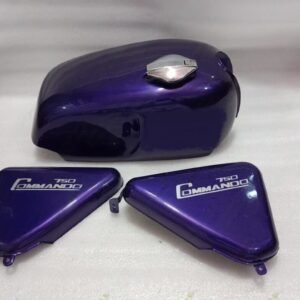 Norton Commando Roadster 750 Fuel Petrol Tank + Side Panels Steel Purple + Cap