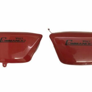 Norton Commando Interstate Toolbox & Oil Tank Side Panel Steel Red Painted