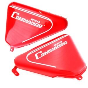 Norton Commando Roadster 850 Side Panels Steel Red Painted