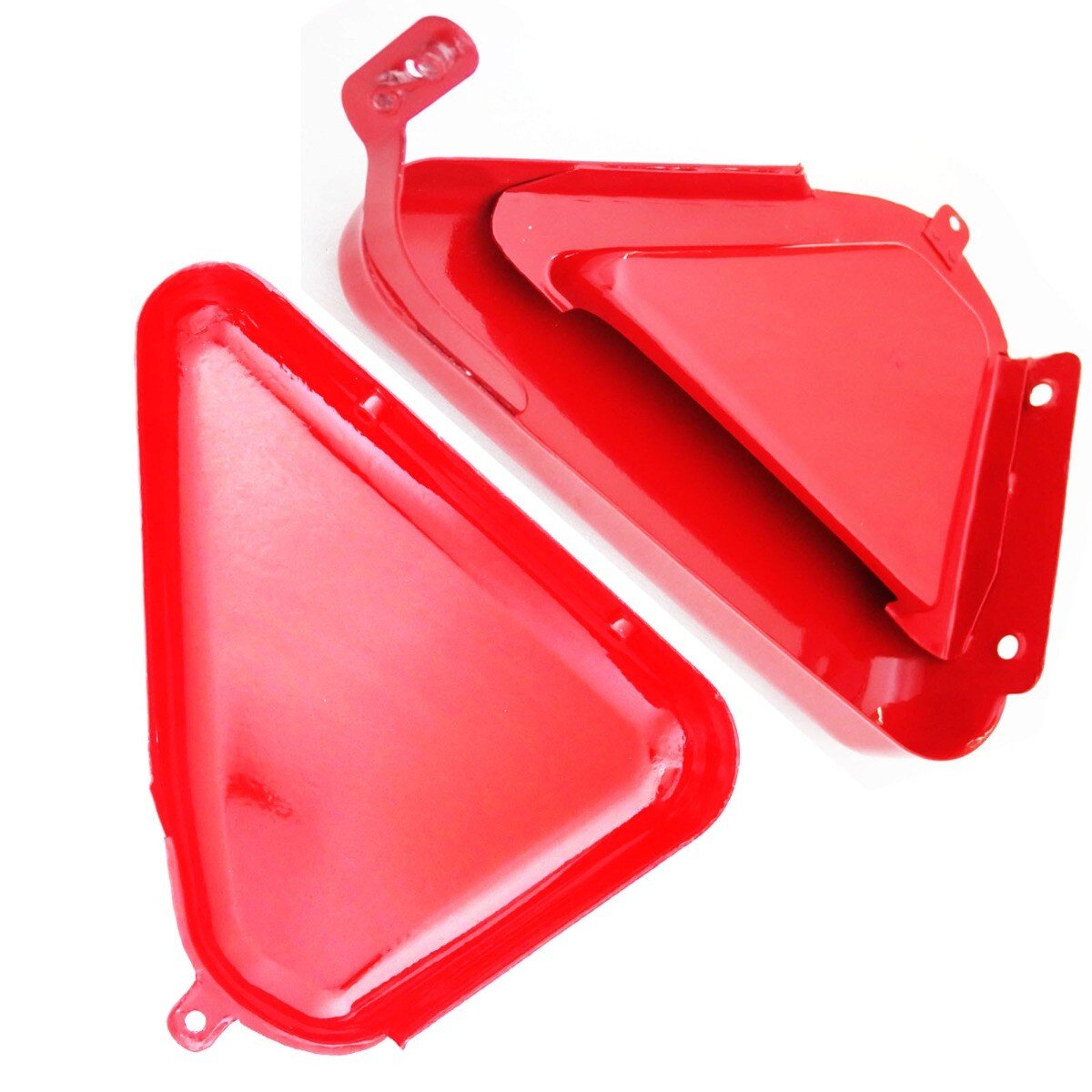 Norton Commando Roadster 850 Side Panels Steel Red Painted - Image 2