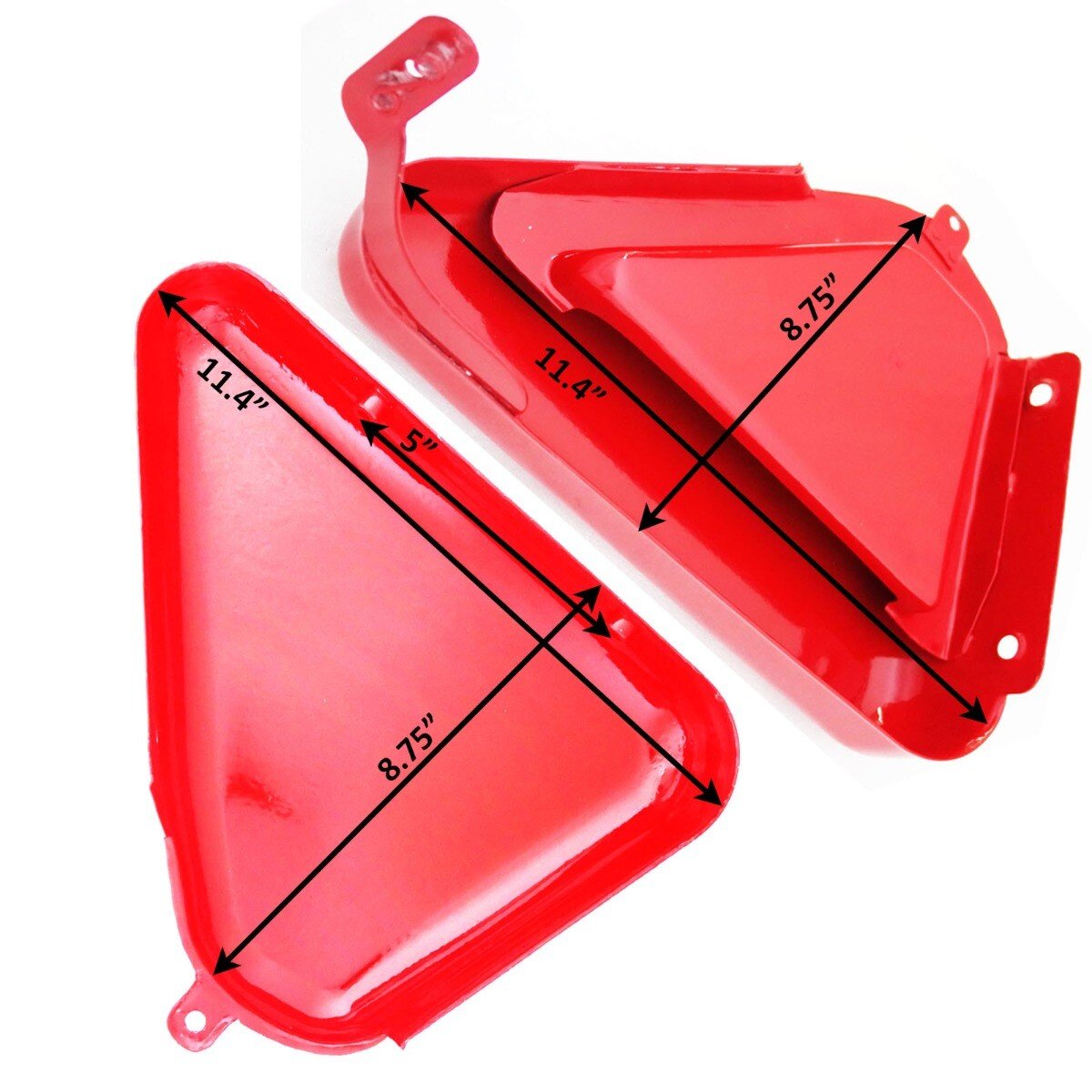 Norton Commando Roadster 850 Side Panels Steel Red Painted - Image 3