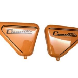 Norton Commando Roadster 850 Side Panels Steel Orange Painted