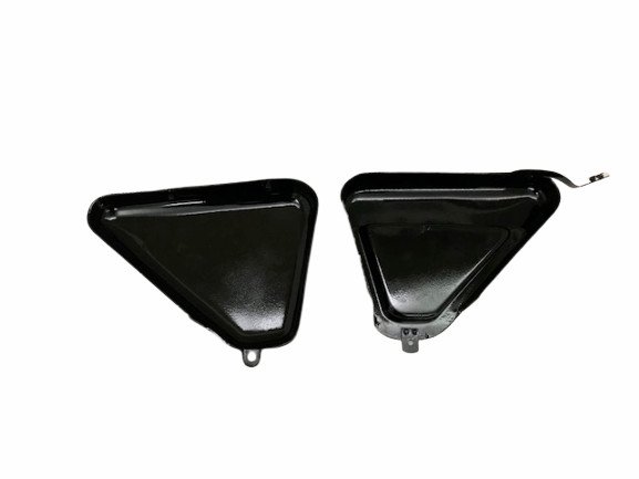 Norton Commando Roadster 850 Side Panels Steel Black Painted - Image 2
