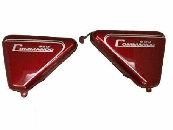Norton Commando Roadster 850 Side Panels Steel Cherry Painted