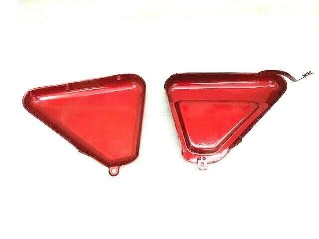 Norton Commando Roadster 850 Side Panels Steel Cherry Painted - Image 2
