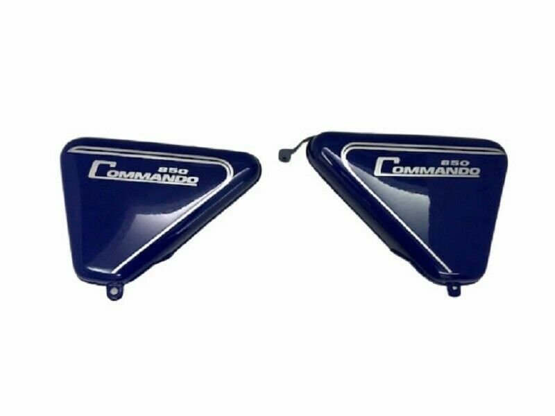 Norton Commando Roadster 850 Side Panels Steel Blue Painted
