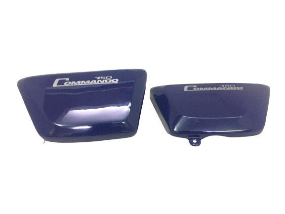 Norton Commando Interstate 850 Toolbox & Oil Tank Side Panel Steel Blue Painted