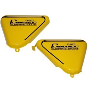 Norton Commando Roadster 850 Side Panels Steel Yellow Painted