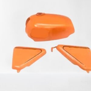 Norton Commando Roadster 750 Fuel Petrol Tank + Side Panels Steel Orange Painted + Cap