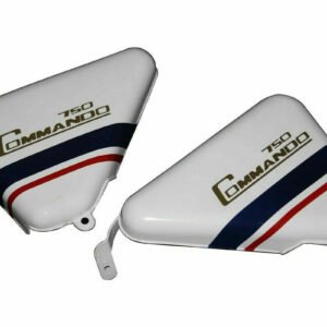Norton Commando Roadster 750 Side Panels Steel White Painted