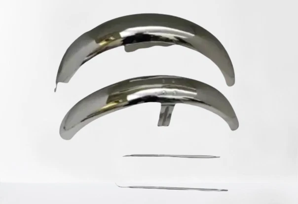 Norton Commando Roadster Mudguard Fender Set With Stay Aluminium